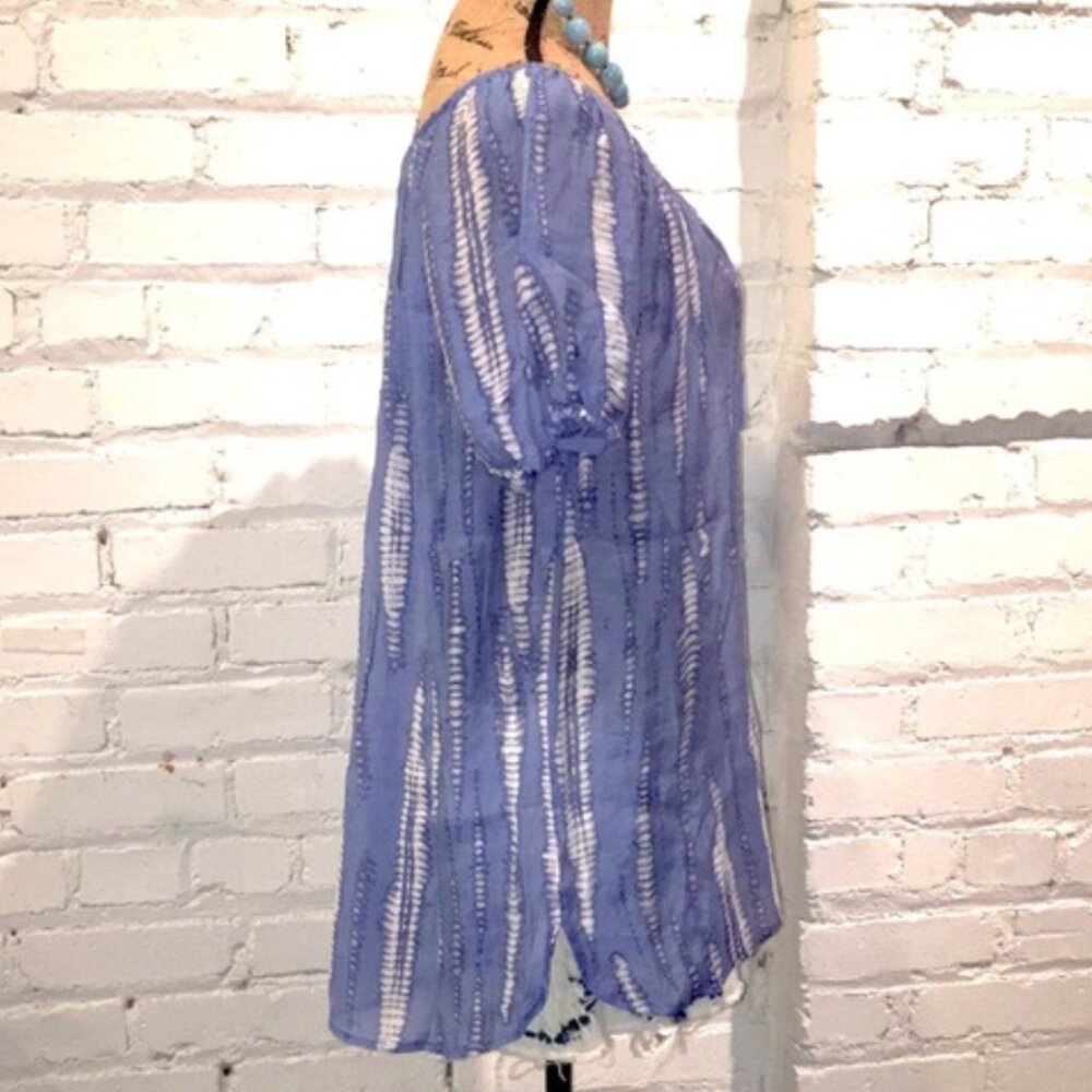 Grand & Greene Tie-Dye Short Sleeve Boho Top - Picture 4 of 8